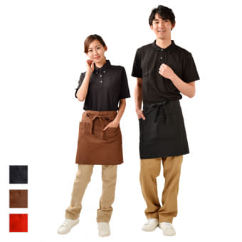 難燃キャンプ＆カフェエプロン腰下