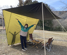 張り方いろいろ！広々スペースの「燃え広がりにくいダイケイタープ」